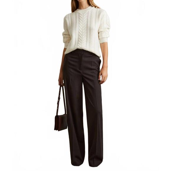 REISS Pants - NEW REISS evelyn wide leg dress trousers in chocolate